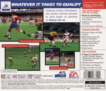 FIFA - Road to World Cup 98 (US) box cover back